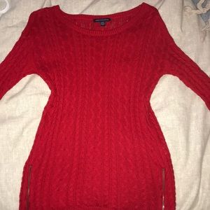 Red knit sweater from American Eagle